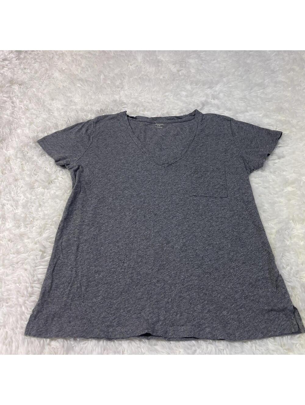 Madewell Whisper Cotton V-Neck Pocket Tee Women's M Comfort Core